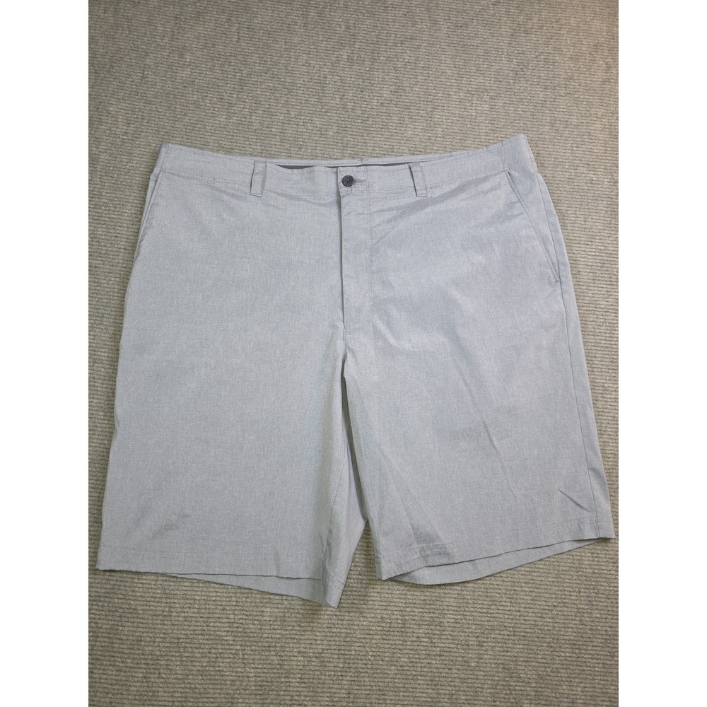 Nicklaus Golf Chino Shorts Men's Size 38 Gray Flat Front Performance Stretch